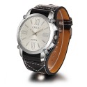 Watch Women's Elegant Casual Quartz Black Leather White