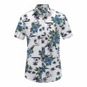 Camisa Floral Macho Moda Estampa Folhagem Moda Havaiana Masculina