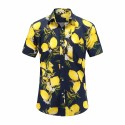 Floral Shirt Male Fashion Foliage Hawaiian Fashion Foliage