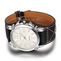 Watch Women's Elegant Casual Quartz Black Leather White