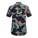 Camisa Floral Macho Moda Estampa Folhagem Moda Havaiana Masculina