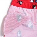 Short de Batedeira Vermelho Masculino Casual Pinguim Estampado