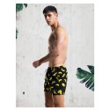 Bermuda Listrada Floral Masculina Elegante de Grife Casual de Verão