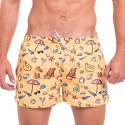 Short Beach Yellow Print Instagram Famous Summer Edition