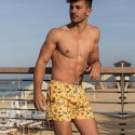 Short de Praia Amarelo Estampado Verão edição Famosos do Instagram