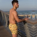 Short Beach Yellow Print Instagram Famous Summer Edition