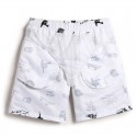 White Bermuda White Minimalist Casual Cute Dalmatian Print