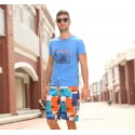 Bermuda Print Colored Men Casual Fish Fabric Haute Couture