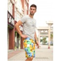 Bermuda Print Colored Men Casual Fish Fabric Haute Couture