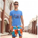 Bermuda Print Colored Men Casual Fish Fabric Haute Couture