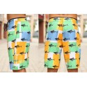 Bermuda Print Colored Men Casual Fish Fabric Haute Couture