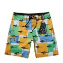 Bermuda Print Colored Men Casual Fish Fabric Haute Couture