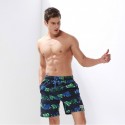 Male Floral Print Pattern Tropical Short Brazil Striped Beach Fashion