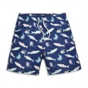 Short Casual Moda Praia Masculino Estampado Peixes do Oceano Bonito