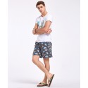 Short Curto Havaiano Masculino de Praia Férias de Verão Estampado