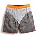 Bermuda Casual Checked Men's Comfortable Social