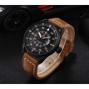 Watch Black Leather Male Stitched Super Cheap