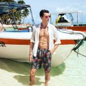 Short Male Floral Short for Mixer Fashion Summer Pool and Beach