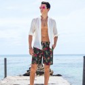 Short Male Floral Short for Mixer Fashion Summer Pool and Beach