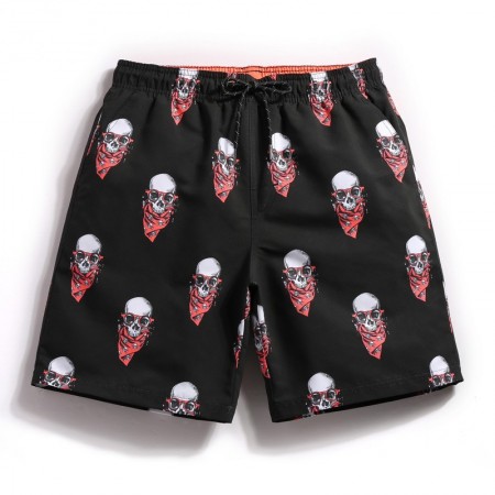 Men's Short Freto Skull of Fire Fashion Cute Young Blender