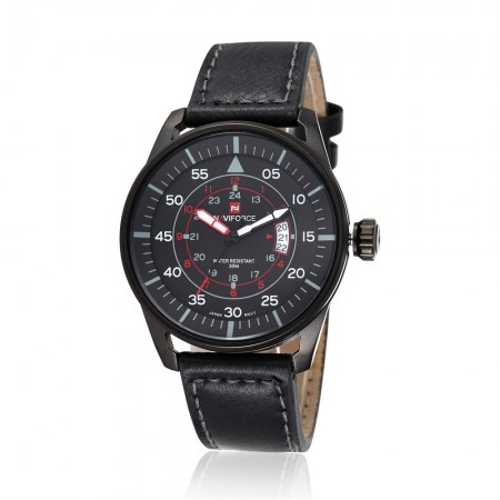 Watch Black Leather Male Stitched Super Cheap