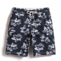 Short de Banho para Homem Estampado Floral Cores Neutras Simples