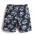 Short de Banho para Homem Estampado Floral Cores Neutras Simples