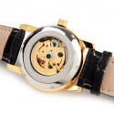 Relógio Automatico cor de Ouro Masculino Elegante Esqueletico