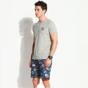 Bermuda Casual em Algodão Masculina Estampa Floral para Uso Diario