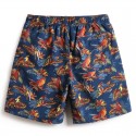 Short de Banho Florido Masculino Curto Férias de Verão na Praia