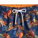 Short de Banho Florido Masculino Curto Férias de Verão na Praia