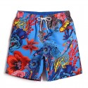 Short Masculino Explosão de Cores Quentes Estampado Floral