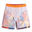 Short Masculino Explosão de Cores Quentes Estampado Floral