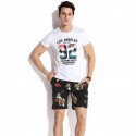 Short Preto Galaxia Estampado Masculino de Batedeira Estiloso Curto