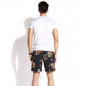 Short Black Galaxy Men's Stylish Whiskey Short Print