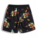 Short Preto Galaxia Estampado Masculino de Batedeira Estiloso Curto