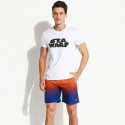 Casual Soccer Colored Short In Degrade Textured Urban Style