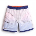 Short de Futebol Casual Colorido em Degrade Texturizado Estilo Urbano