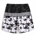 Men's Beach Short Striped Hawaiian Print Fashion Summer