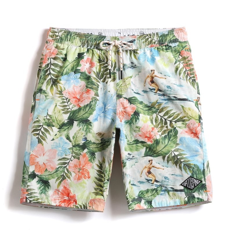 short moletom masculino florido