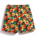 Short Floral Brasileiro Tropical Colorido em Tons Fortes Masculino