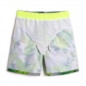 Short Brazilian Holiday Print with Banana Leaves and Coconut Palm Trees