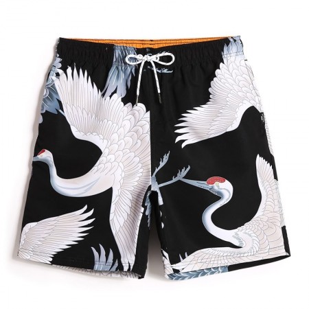 Short de Garça Estampado Modelo Masculino Moda Banho Confortável