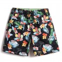 Short com Estampa de Flores Masculino Casual de Batedeira Masculino