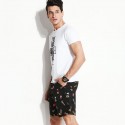 Men's Black Polka Dot Short Print Tropical Drinks Brazil