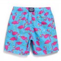 Short Para Piscina Estampa Flamingo Masculino Casual Garça Rosa