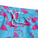 Short Para Piscina Estampa Flamingo Masculino Casual Garça Rosa