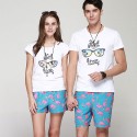 Short For Pool Flamingo Print Casual Men Pink Heron