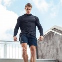 Men's Casual Short Navy Blue Above Knee Adjustable Workout