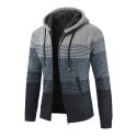 Men's Cold Coat Striped Long Sleeve Fashionable Winter Fashion